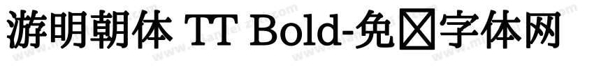 游明朝体 TT Bold字体转换